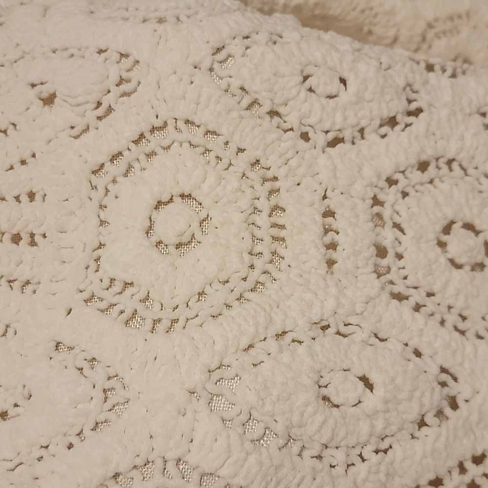 POL Cream Crochet Crew Neck Sweater NWOT - Picture 2 of 6